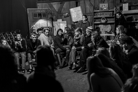 Rozmowa pospektaklowa podczas festiwalu Wioska Teatralna