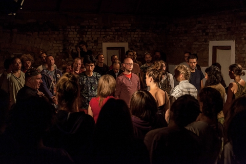 Podsumowanie warsztatów "Com-positio" prowadzonych przez Mieczysława Litwińskiego podczas festiwalu Wioska Teatralna 2016