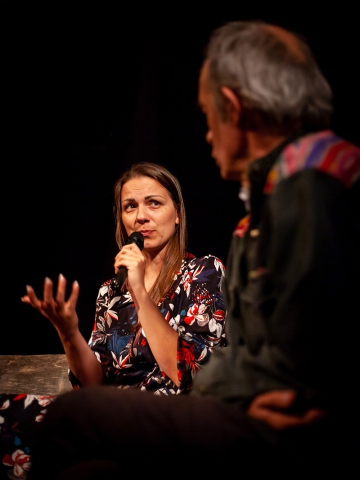 Kobiety w kontrkulturze teatralnej – rozmowa z udziałem: Agnieszki Kołodyńskiej-Iglesias, Erdmute Sobaszek i Katarzyny Kułakowskiej podczas festiwalu Wioska Teatralna
