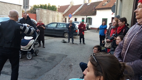 Wydarzenie w ramach działania "Miasto w drodze" - "Droga przez Olsztyn" – pokaz Sławomira Ponieważa, członka niegdysiejszej Pantomimy Głuchych