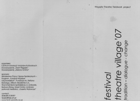 Ulotka z festiwalu Wioska Teatralna 2007