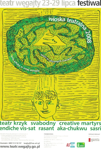 Ulotka z festiwalu Wioska Teatralna 2008