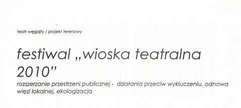 Ulotka z festiwalu Wioska Teatralna 2010