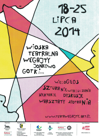 Ulotka z festiwalu Wioska Teatralna 2014