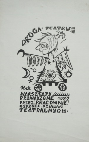 Poster for the workshop "Droga teatru"- led by the Theatre Activities Centre Workshop "Pracownia"