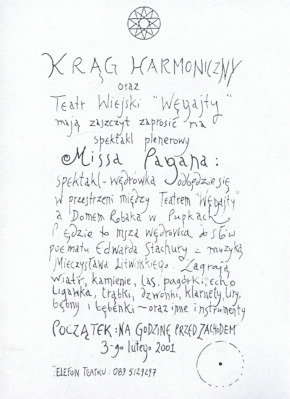 Poster for the "Missa Pagana"performance