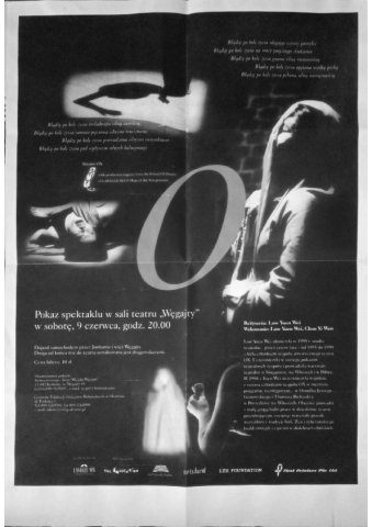 Poster for the performance "O"Theatre OX from Singapore - guest performance in Węgajty
