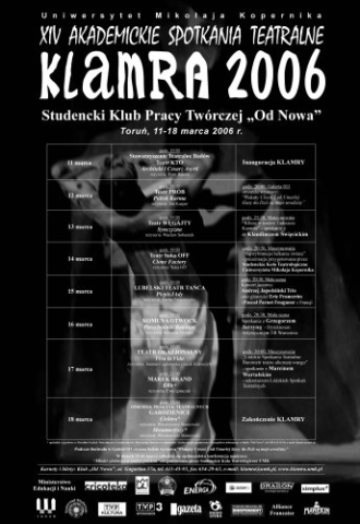 Poster for the 14th Alternative Theatre Meetings Klamra - presentation of the performance "Sonland"