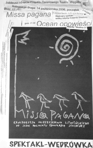 Poster of the 10th Anniversary of the Węgajty Theatre Field Project. Second culmination