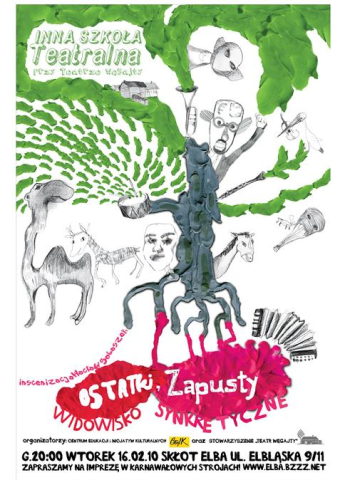 Poster for the performance "Shrovetide, carnival - a syncretic performance"