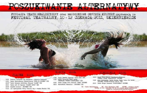 Poster for the "Poszukiwanie Alternatywy"Festival - presentation of the performance "Water 2030"