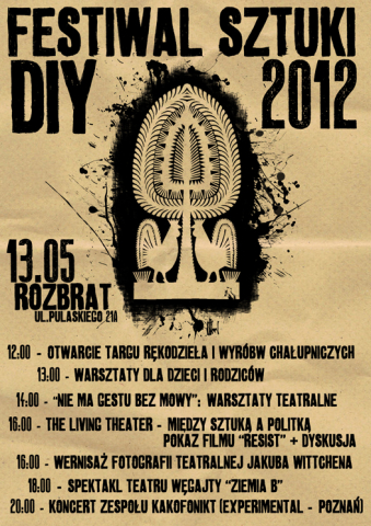 Poster of DIY Art Festival in Poznań - performance of "Earth B"
