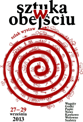 Poster for the event "Sztuka w obejściu"2013