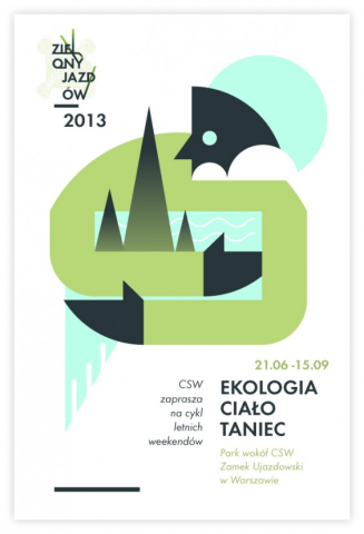 Poster for the event "Zielony Jazdów"- presentation of the performance "Earth B"and workshop