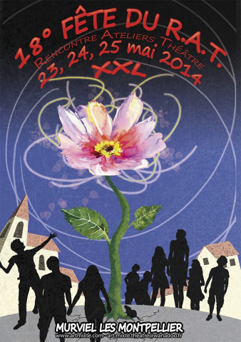 Poster for the Fête du RAT festival - presentation of the performance "Earth B", workshops, street actions