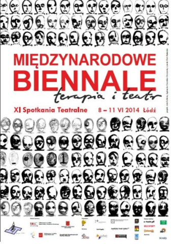 Poster for the International Biennale "Therapy and Theatre"2014 - performance by Wacław Sobaszek: "The Street of Crocodiles"as part of the conference "Teatr między ludźmi"and World Cafe with Erdmute Sobaszek