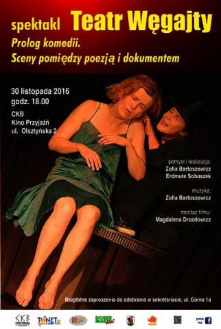 Flyer for the performance "The Prologue for a Comedy. Scenes between Poetry and a Document"