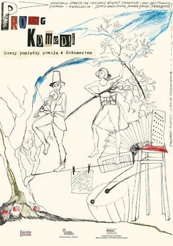 Poster for the performance "The Prologue for a Comedy. Scenes between Poetry and a Document"