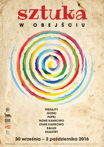 Poster for the event "Sztuka w obejściu"2016