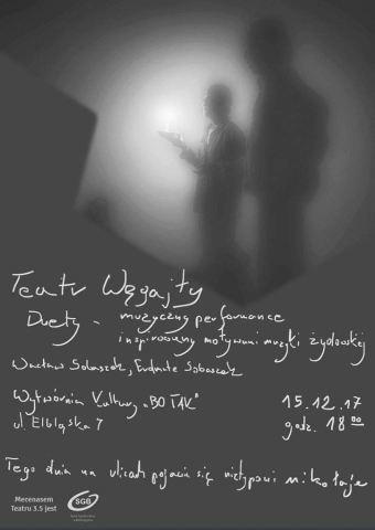 Poster for the musical performance "Duets"by Erdmute and Wacław Sobaszek
