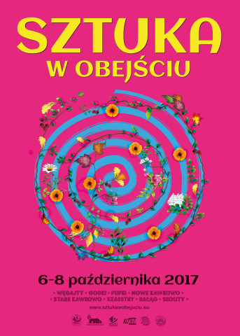Poster for the event "Sztuka w obejściu"2017