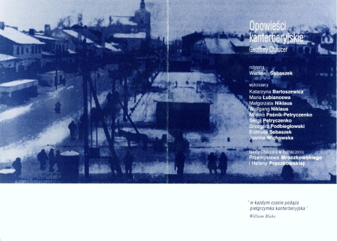 Program spektaklu "Opowieści kanterberyjskie"