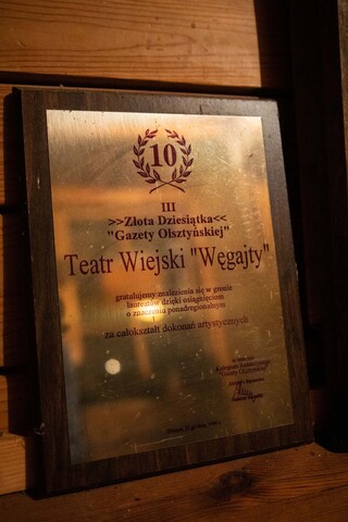 Złota Dziesiątka "Gazety Olsztyńskiej" - wyróżnienie dla Teatru Węgajty (1996)