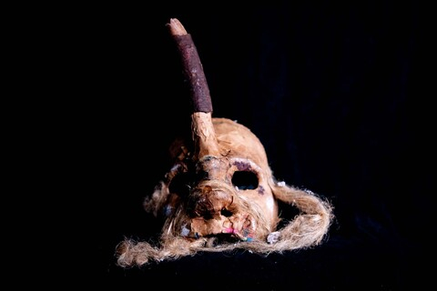 Maska zapustna drzewa - Heiko Klandt. "Karnawał drzew" (2010). En face