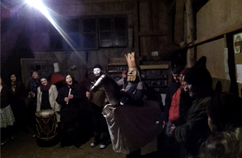 Zapusty 2013 w Teatrze Węgajty. Stopklatka z nagrania