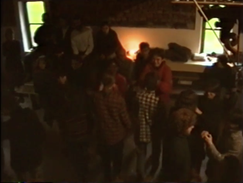 Seminarium teatralne "Bliższe ojczyzny" 1992 w Węgajtach i na Zamku w Olsztynie. Stopklatka z nagrania