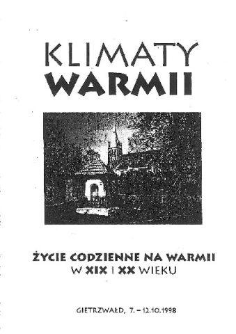Ulotka z wydarzenia "Klimaty Warmii. Życie codzienne na Warmii w XIX i XX wieku" - fragment