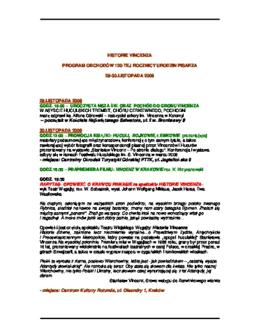 Program Festiwalu Huculskiego