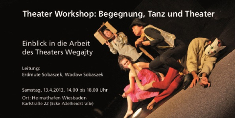 Ulotka z warsztatów "Spotkanie, taniec i teatr" - fragment