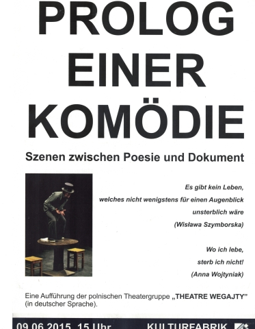  Ulotka do spektaklu "Prolog komedii. Sceny pomiędzy poezją i dokumentem"