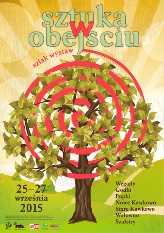 Plakat wydarzenia "Sztuka w obejściu" 2015. Autor: Tomasz Jagodziński