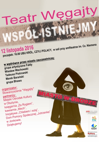 Plakat "Miasta w drodze" 2016. Autorka: Anna Drońska