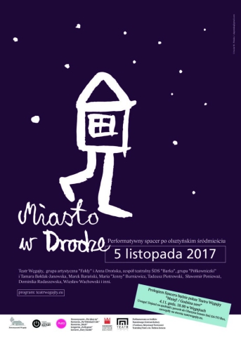 Plakat "Miasta w drodze" 2017. Autorka: Urszula M. Patalas
