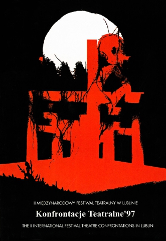 Plakat Międzynarodowego Festiwalu Teatralnego "Konfrontacje Teatralne"